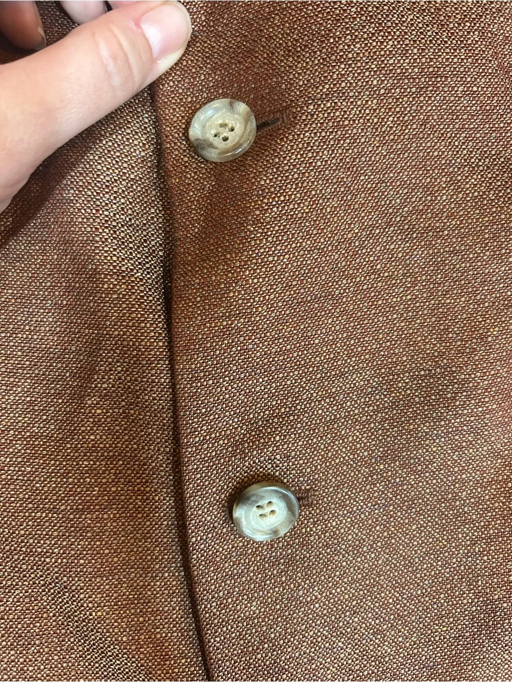 Jos. A. Bank Rust Bronze Textured Metallic Blazer Men’s L Oversized